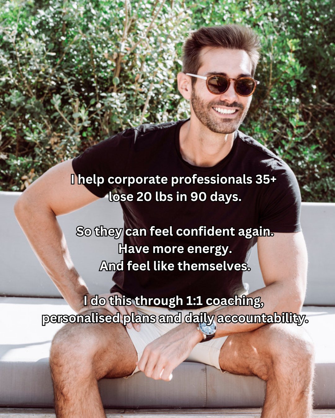 I help corporate professionals 35+ lose 20 lbs in 90 days